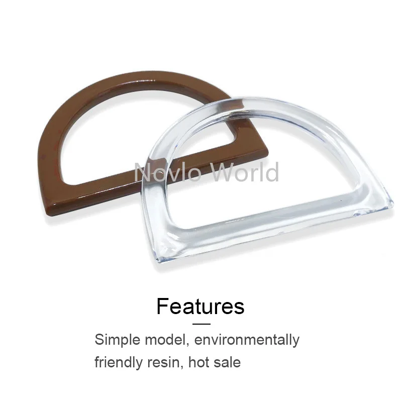 10-20-50 pieces 12x8.5cm Hot Selling Resin Unique 2022 New Style D-Shaped Handle For Fashion Woman Bag Luggage Parts