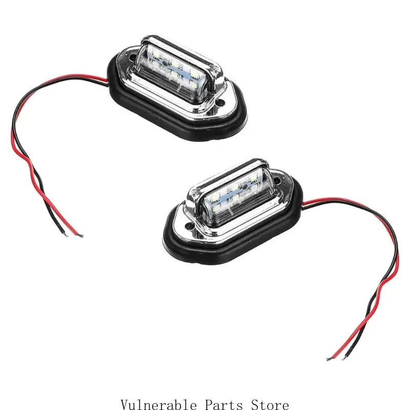 License Plate Lighting Component with 6 LEDs Abs Housing for Vehicle Light Care