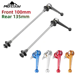 Titanium Alloy QR Hub Quick Release Lever Mountain Road Bike Steel Skewers Front 100mm Rear 135mm Cycling Bicycle parts