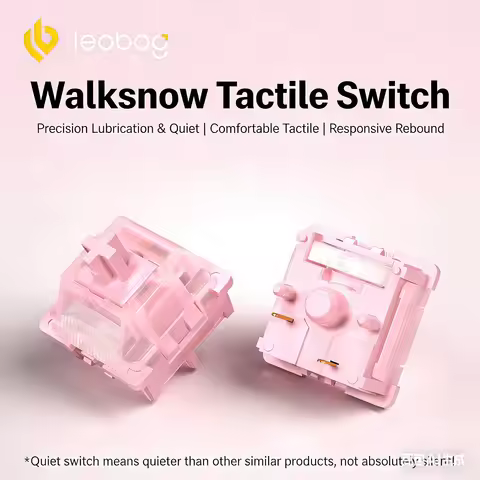 LEOBOG Silent Tactile Switch Mechanical Keyboard Walksnow Switches 5Pin Factory lubed POM Axis 42gf Custom F75 F87 Accessories