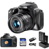 4K DSLR Cameras for Photography 10X Optical Zoom Vlogging Video Camera YouTube 64MP WiFi Livestream Webcam Camcorder with Flash