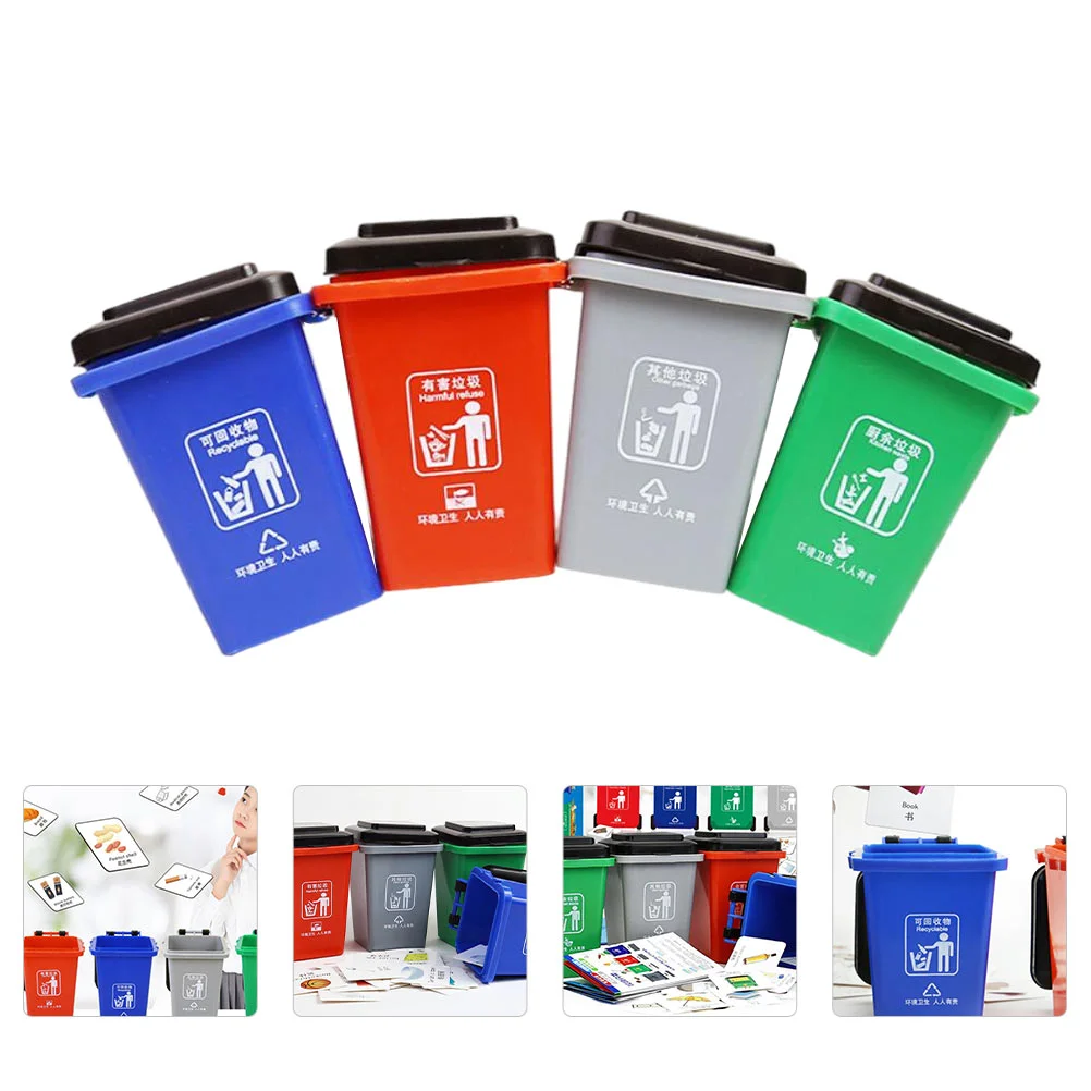 

Garbage Classification Trash Toy Childrens Toys Kid Small Can Model Plastic Educational Sorting