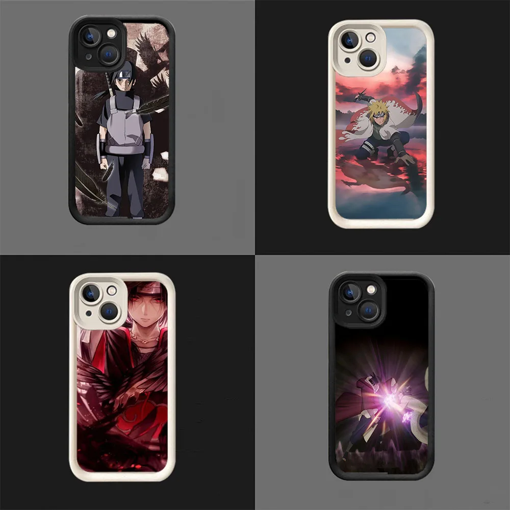 WDA-2 Anime N-Naruto White Stepped TPU Case For iPhone X XS XR 8 11 12 13 Mini Plus Pro Max