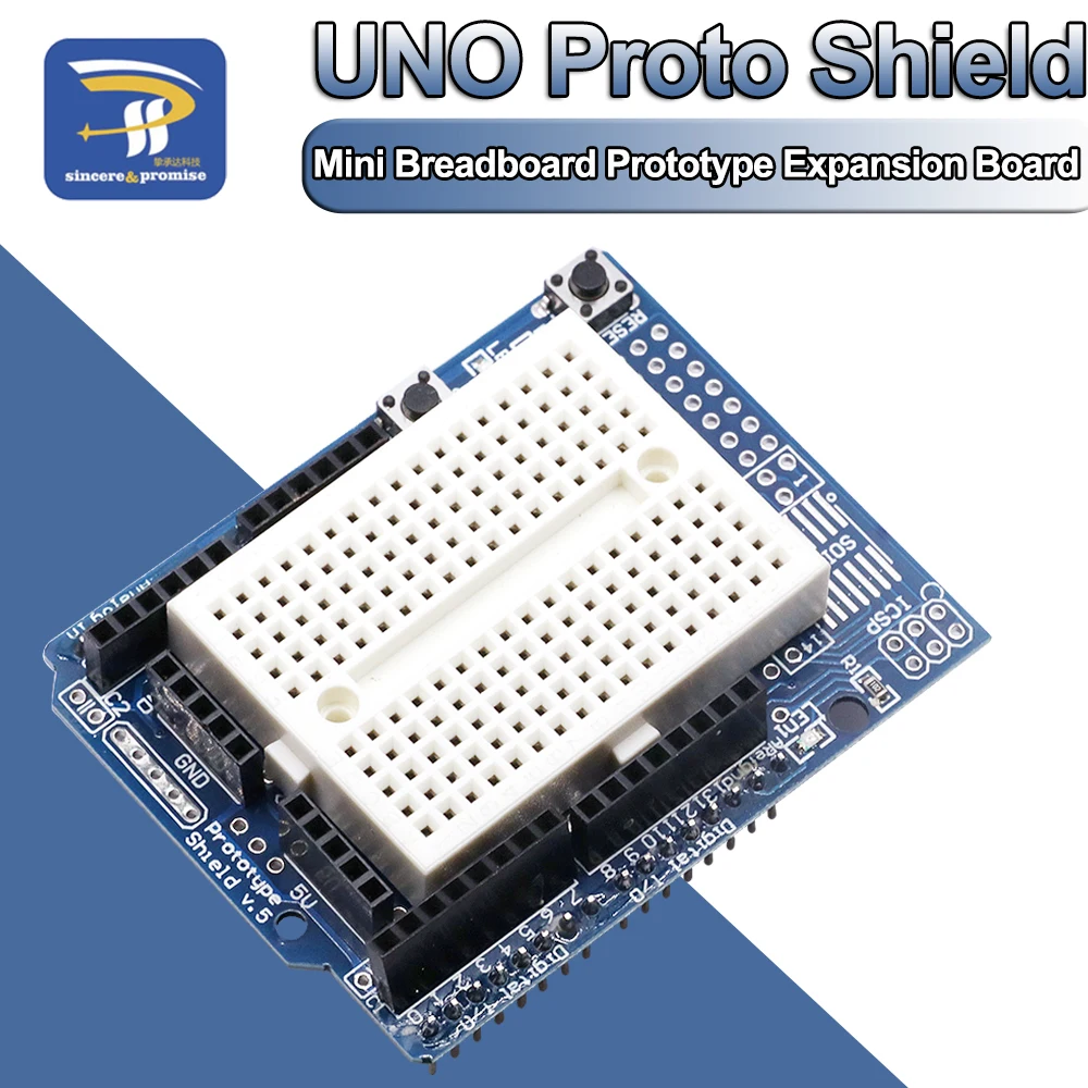 UNO Proto Shield Prototype Expansion Board With SYB-170 Mini Breadboard Based For Arduino R3 Robot Kit ProtoShield