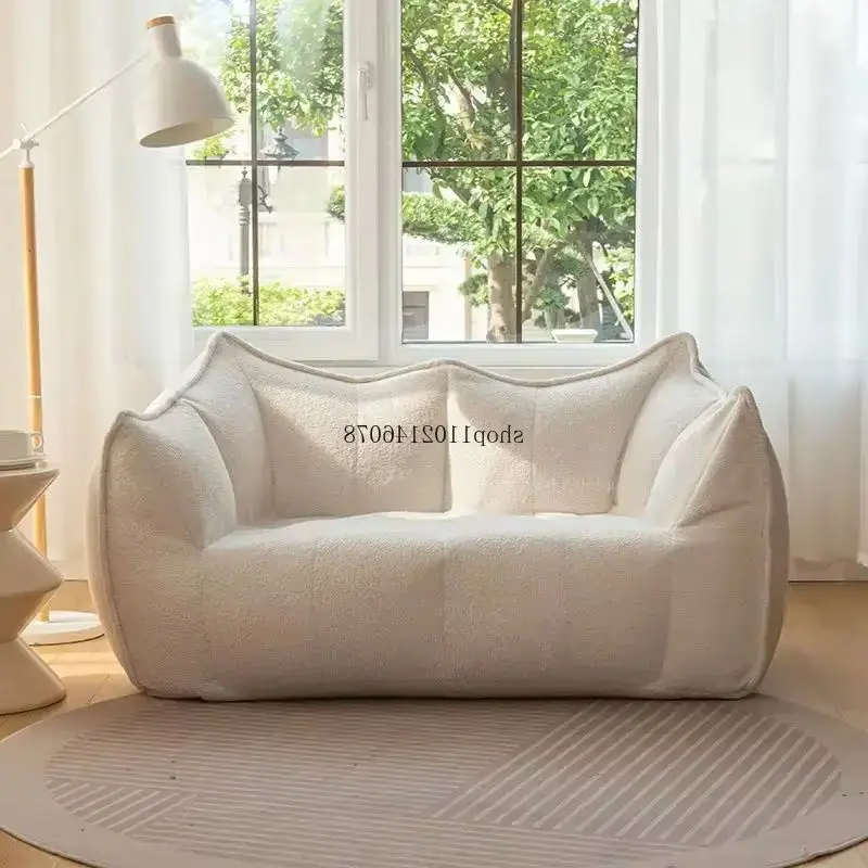 Nordic 2 Seat Leisure Lazy Sofa Double Small Sofa for Small Apartment Living Room Balcony Bedroom Home Furniture Cozy Relax Seat