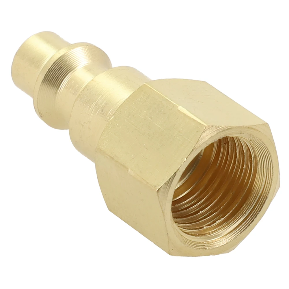 Air Hoses Quick Connector Copper Durability Nickel Plated Quick Release Fittings Simple To Use 2pcs Disconnected