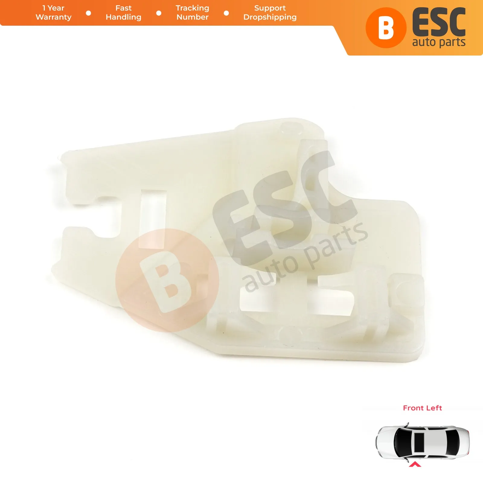 

ESC Auto Parts EWR7 Electrical Power Window Regulator Clip Front; Left Door (A1) for BMW E46 1998-2005; BMW X5 1999-2007