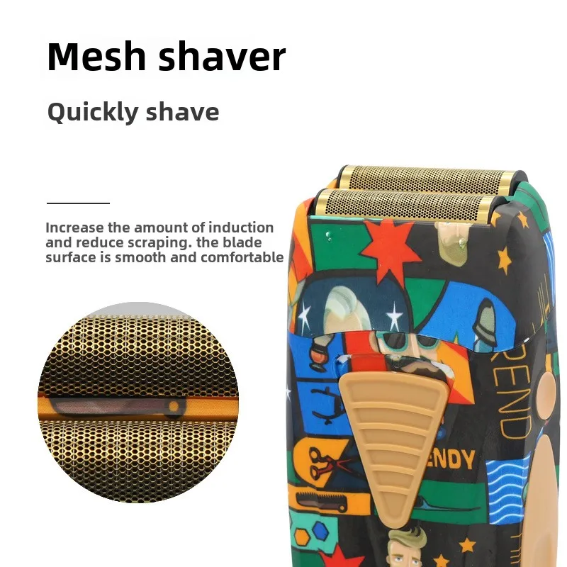 ผู้ชายไฟฟ้ามีดโกนใหม่ Graffiti โกนหนวด Trimmer MINI Travel มีดโกนสําหรับช่างตัดผม & Home ใช้ชาร์จไร้สายไฟฟ้ามีดโกน