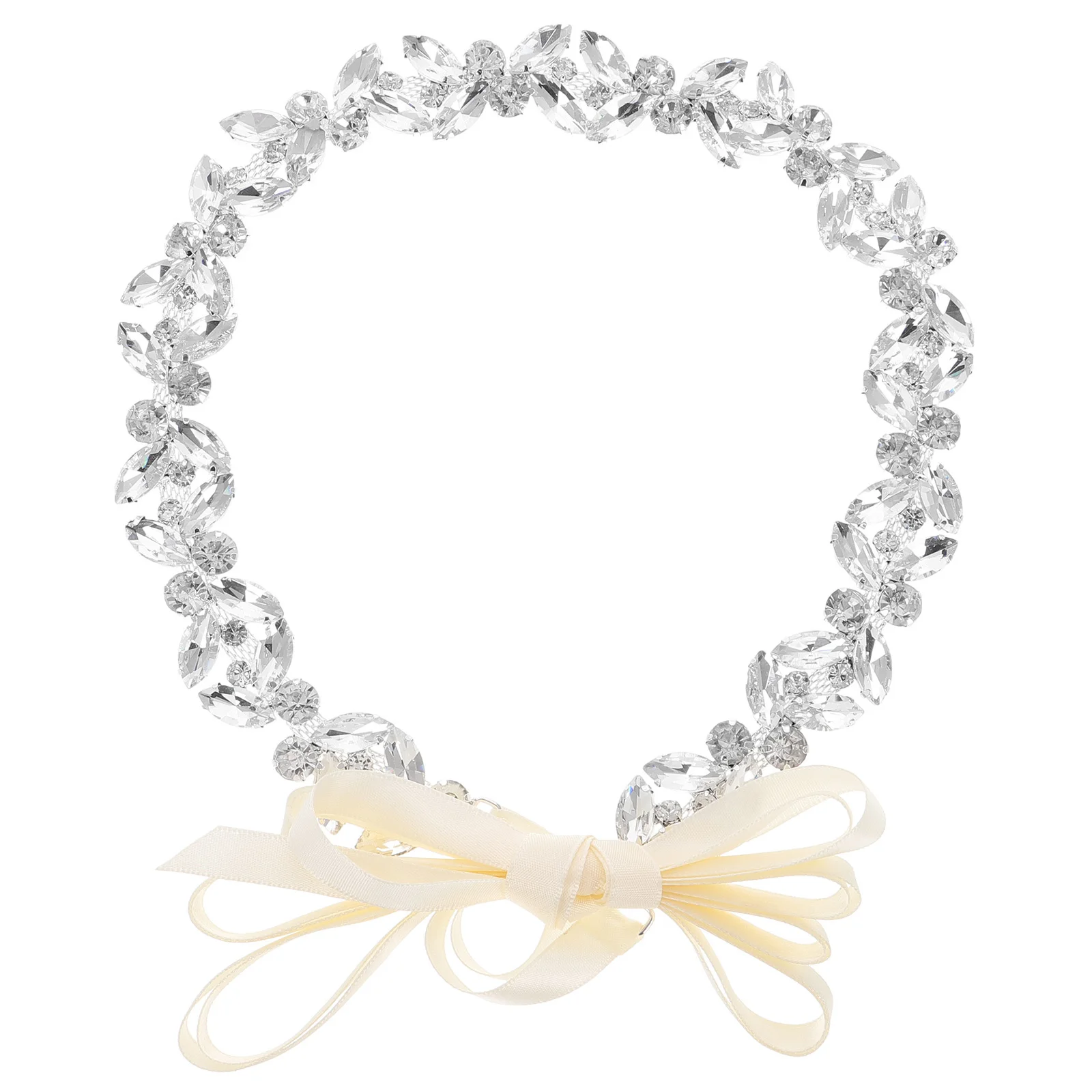 Rhinestone Wedding Belt Satin Ribbon 270Cm Long Bridal Belt for Wedding Dress Formal Gown Sparkling Rhinestone Applique Bridal