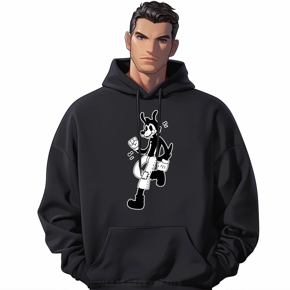 Męska bluza z krótkim rękawem Boris Wilk Blackwork Crewneck, szalone bluzy z kapturem, klasyczne bluzy z długim rękawem z grafiką, odzież z nadrukiem.