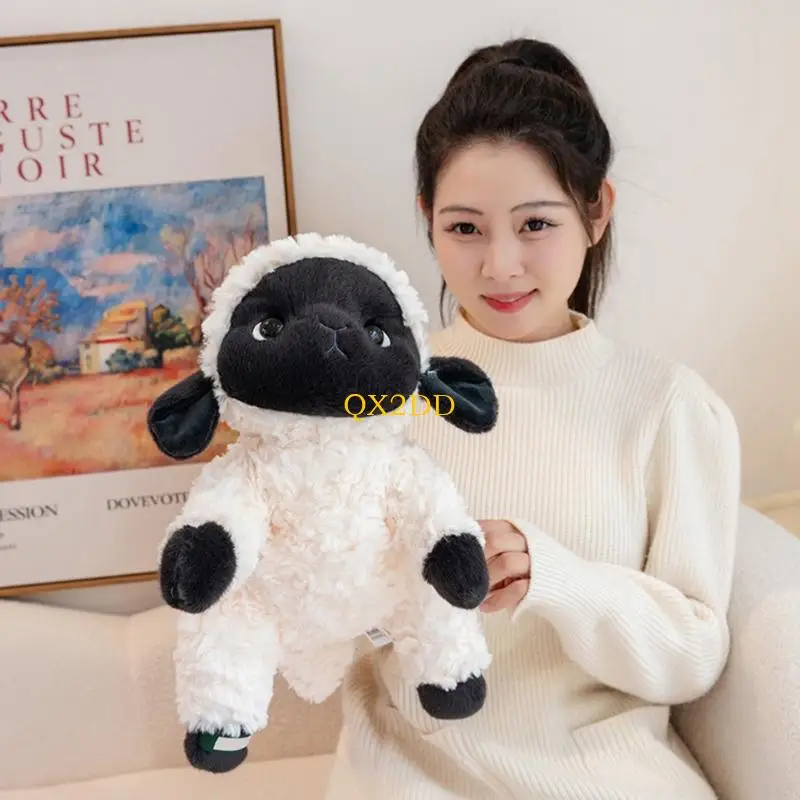 QX2D 인생은 만화 양 플러시 동물 장난감처럼 아이들을위한 소녀 부드러운 인형 양고기 인형 포옹 베개 어린이 생일 크리스마스 선물