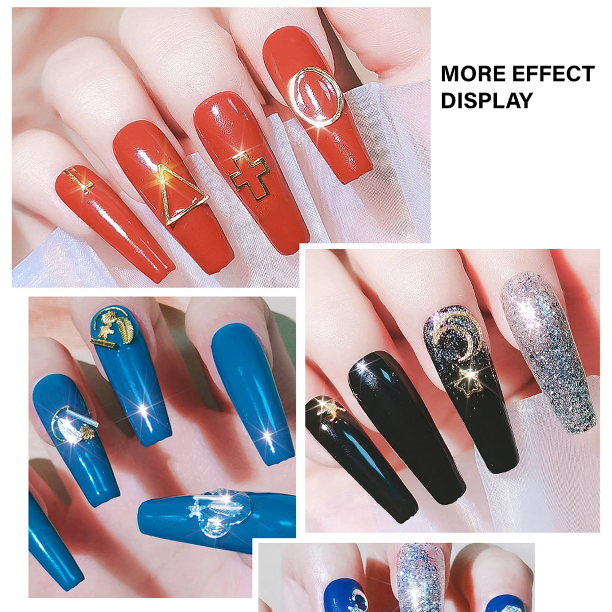 200 pz/scatola accessori per rivetti cavi a fondo piatto in stile giapponese ins, set di decorazioni per unghie fai da te in stile metallo y2k stile semplice