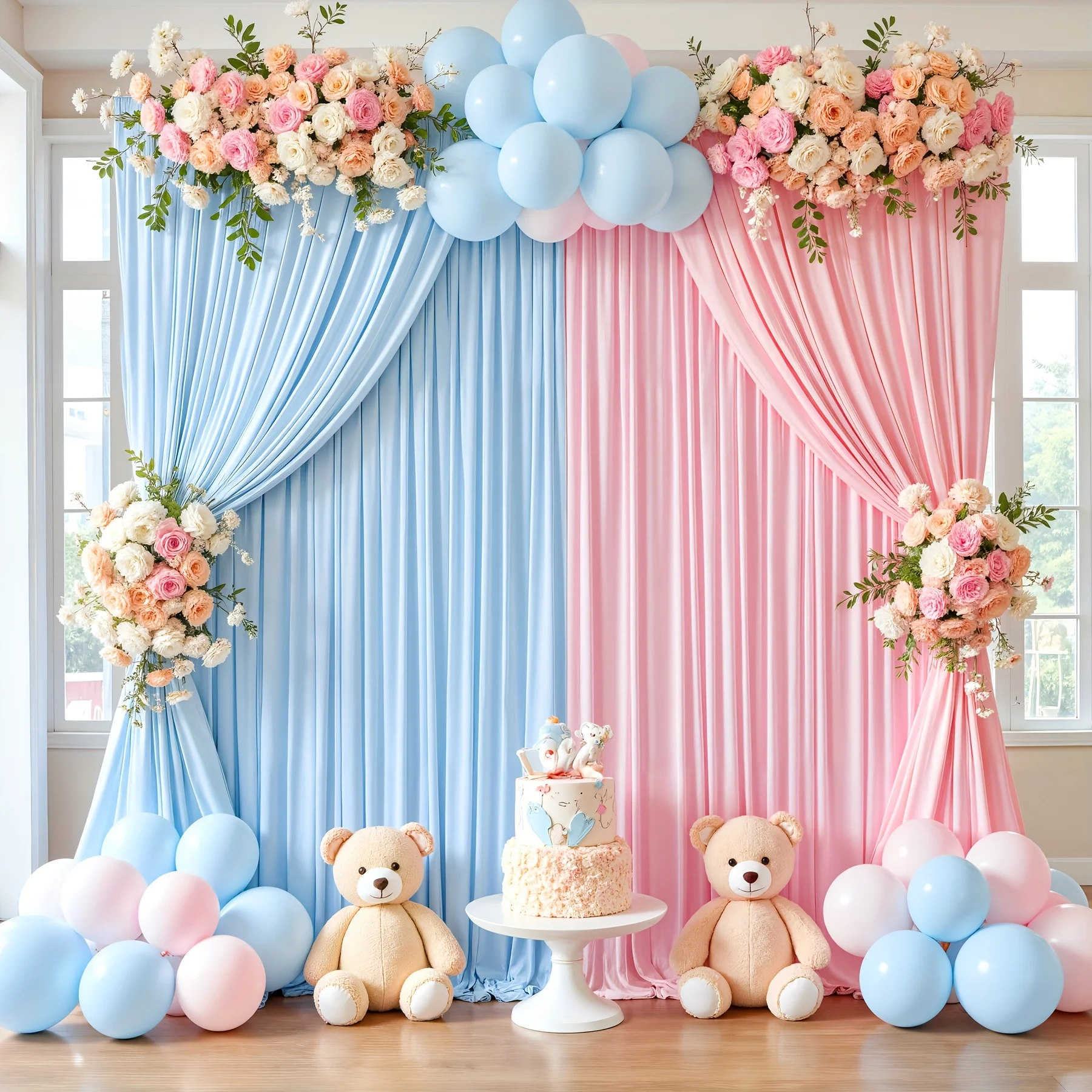 

Набор из 4-х ненескользящих фонов размером 5x10 футов, подходящих для фотосъемки, с непрозрачным и драпированным дизайном, идеально подходят для свадеб.