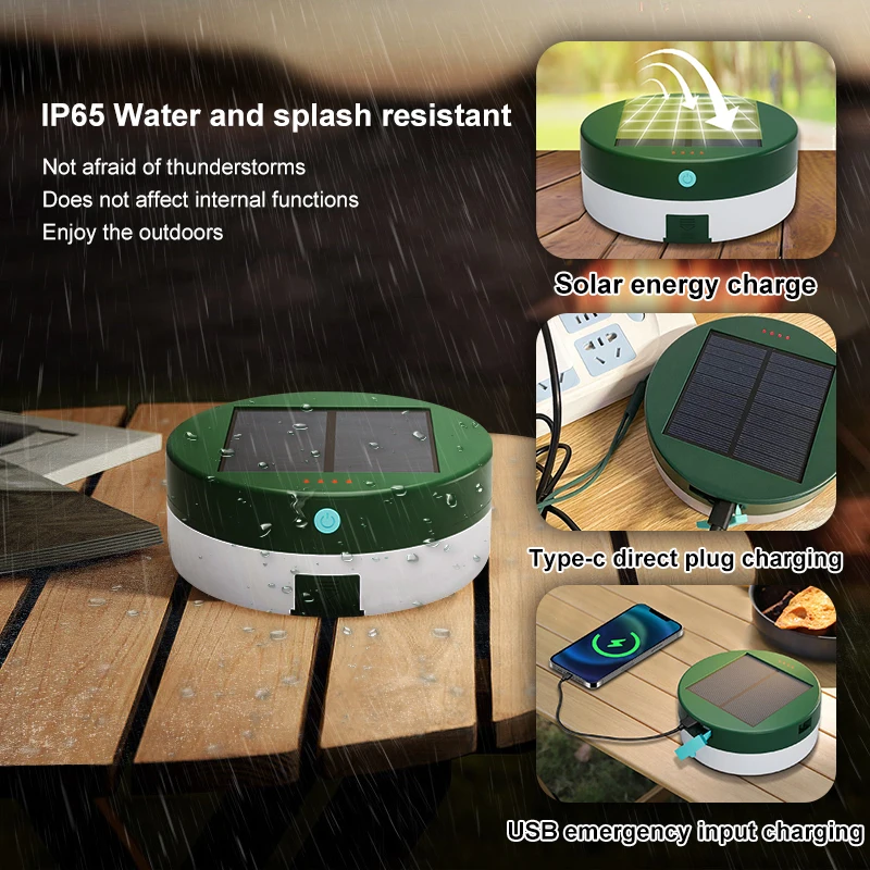 Zonne-Energie Lichtslingers Opbergdoos Rgb Ic Kleur Licht String Multifunctionele Outdoor Camping Noodverlichting Bruiloft Tuin Decor