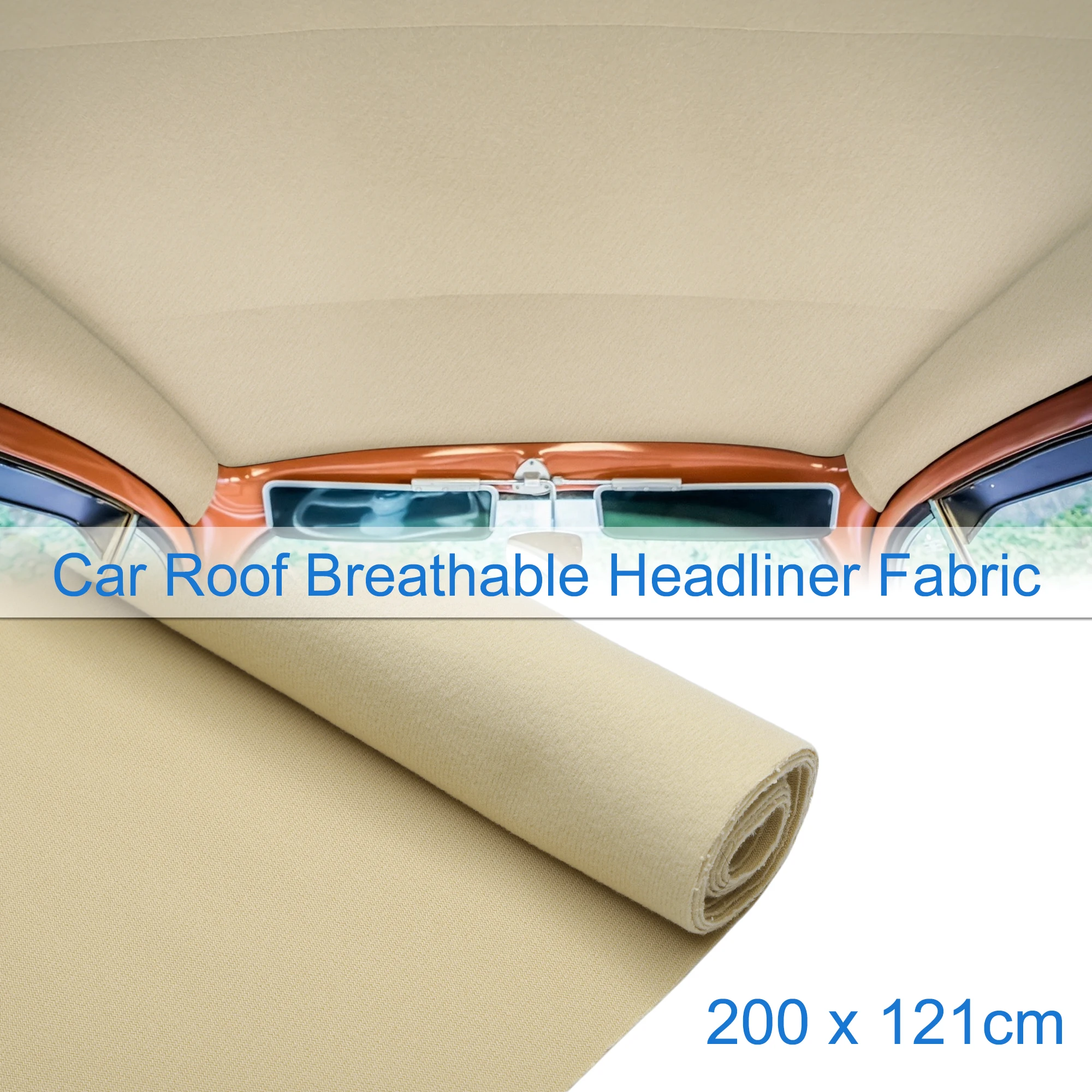 

Uxcell Breathable Mesh Headliner Fabric Interior Trim Beige/Gray DIY Roof Repair Replacement Automotive Mesh Fabric