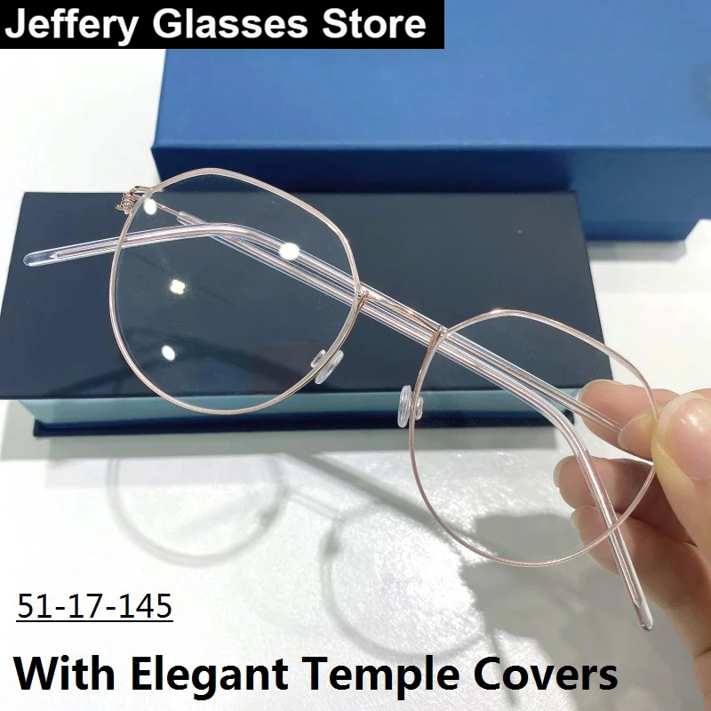 

Fashion Women Big Polygon Ultralight Eyeglasses Evan Retro Men Screwless Handmade Glasses Frames Simple Office Spectacles Gafas