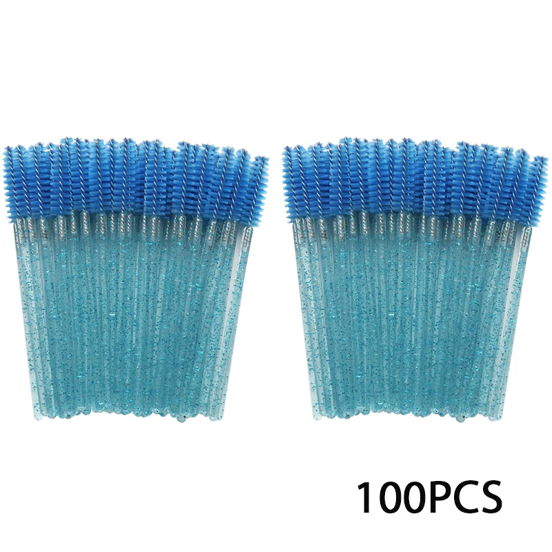 100Pcs Wimpern Verlängerung Pinsel Augenbraue Mascara Wands Applikator Spooler Pinsel Wimpern Verlängerung Kosmetik Set Make-Up-Tools