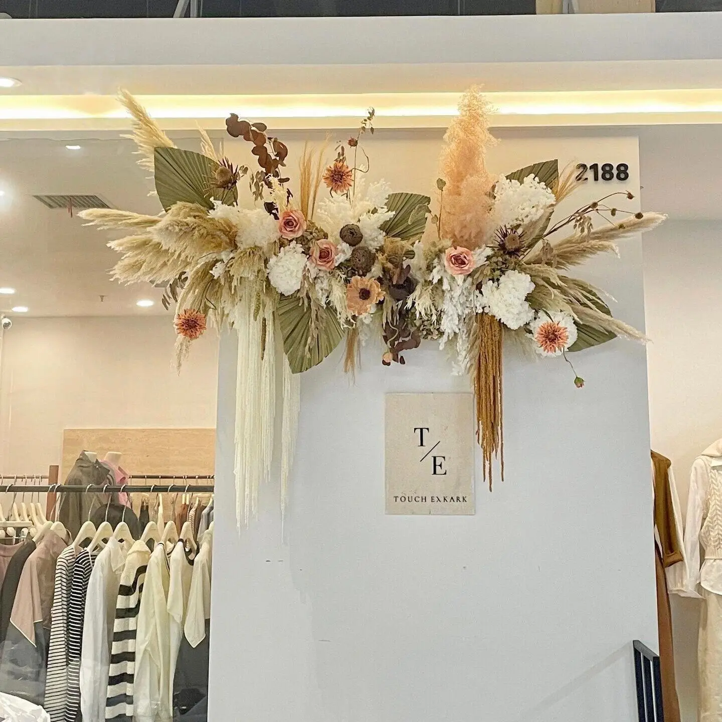 Atmospheric decorative reed dried flower wall hanging floral hanging pendant landscape
