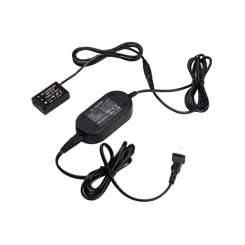 Kit adaptador de batería simulada DR-E18 acoplador CC LP-E17 para Canon R8 R10 R50 R100 RP 200D 200D II 250D 750D 760D 800D