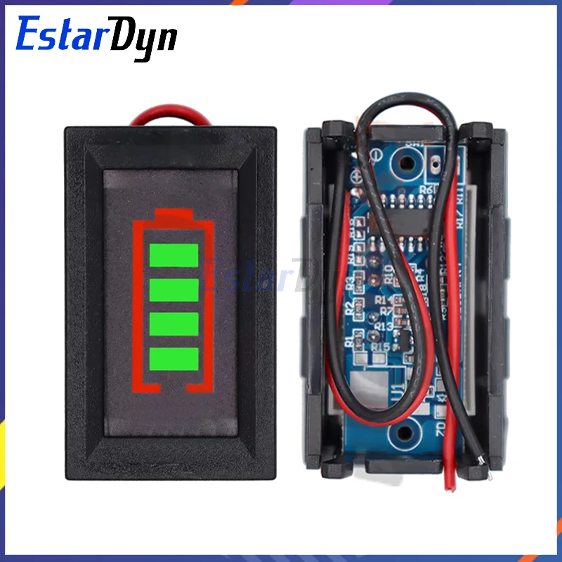 1S 2S 3S 4.2V 8.4V 12.6V 18650 Lithium Battery indicator board 4-60V Lead-acid 12V Automotive Battery Type Display Percentage
