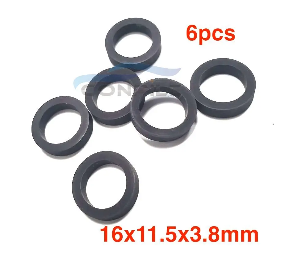 6pcs 16*11.5*3.8mm wheel shock absorber for belt pulley cassette deck audio tape recorder pinch roller Stereo player