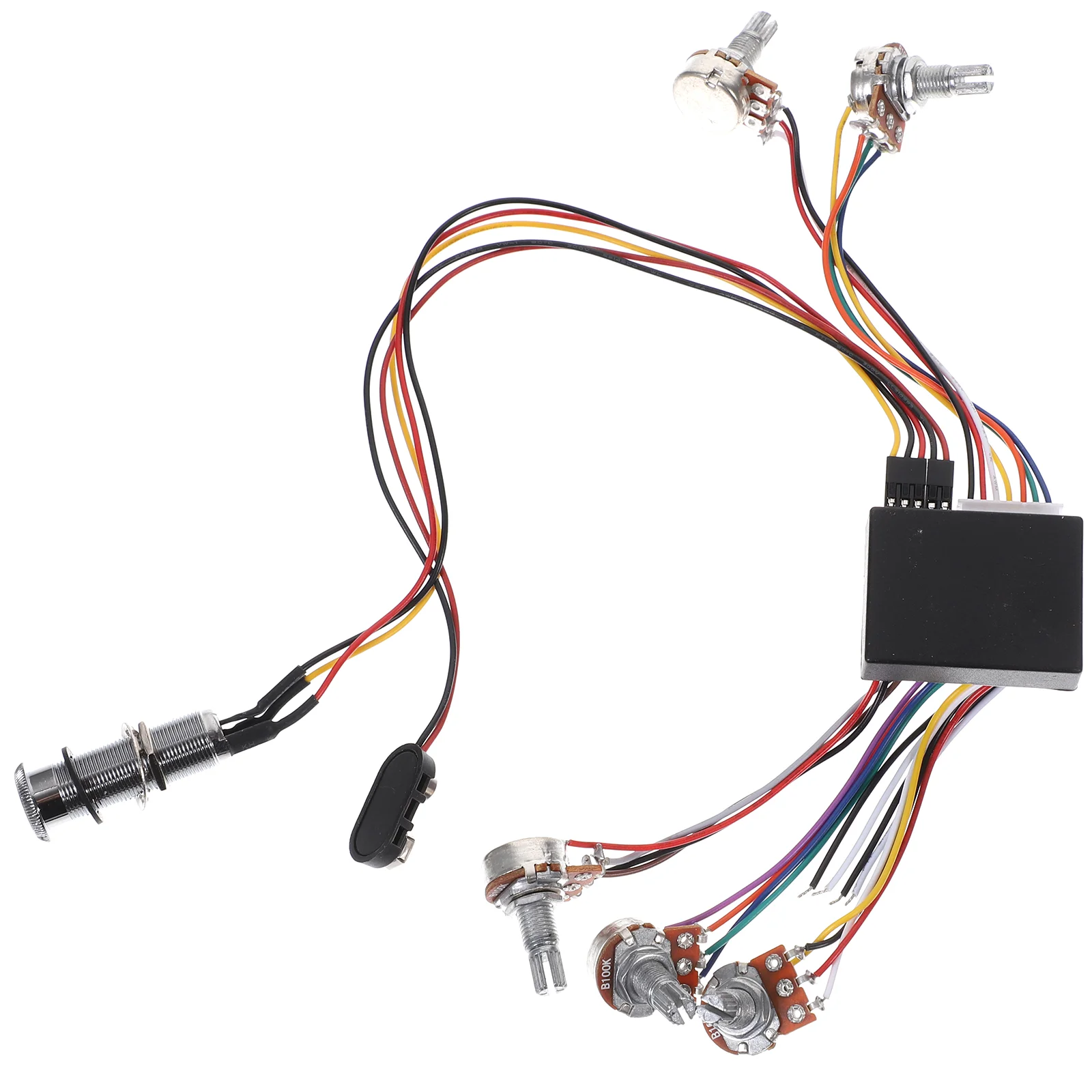 

Bass Guitar Line 3 Band Equalizer Electric Circuit Wiring for Harness Fitting 3-Band Silver Tone Control Supply Preamp