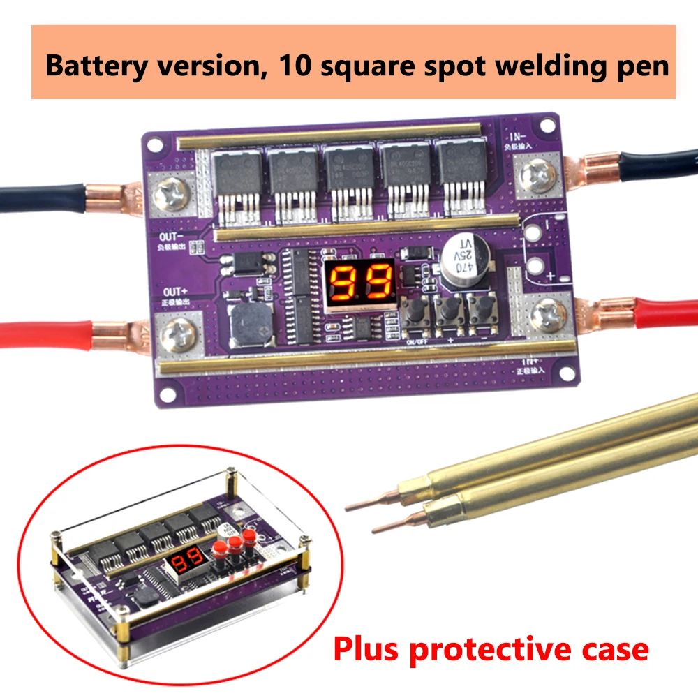 

New 12V Mini Automatic Spot Welder DIY Kit For 18650 Lithium Battery Spot Welding Machine Controller Board 0.25mm Welding