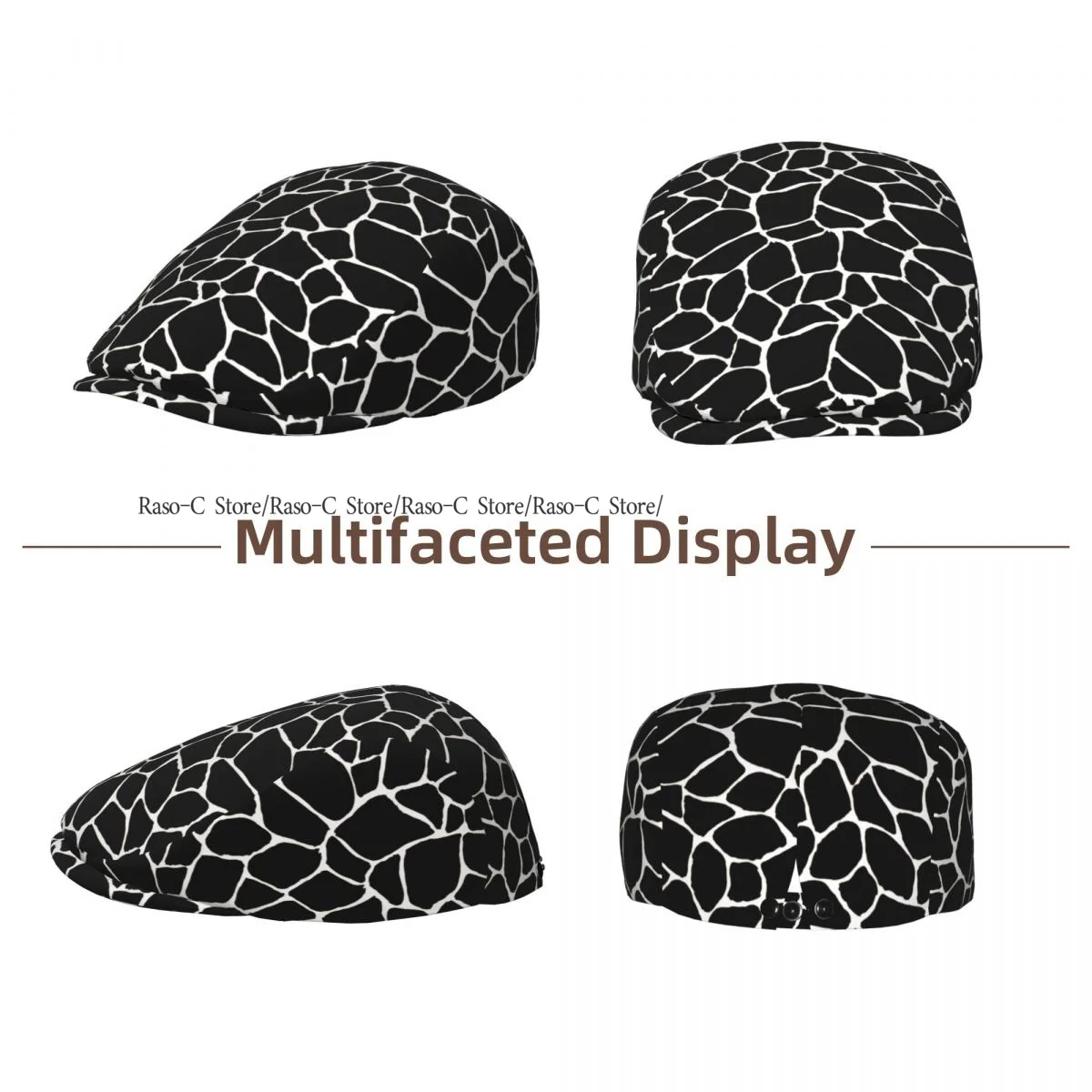Flat Cap Men Women Newsboy Cap Abstract Geometric Background Driving Bunnet Ivy Hat Bakerboy Hat Spring Summer Boina