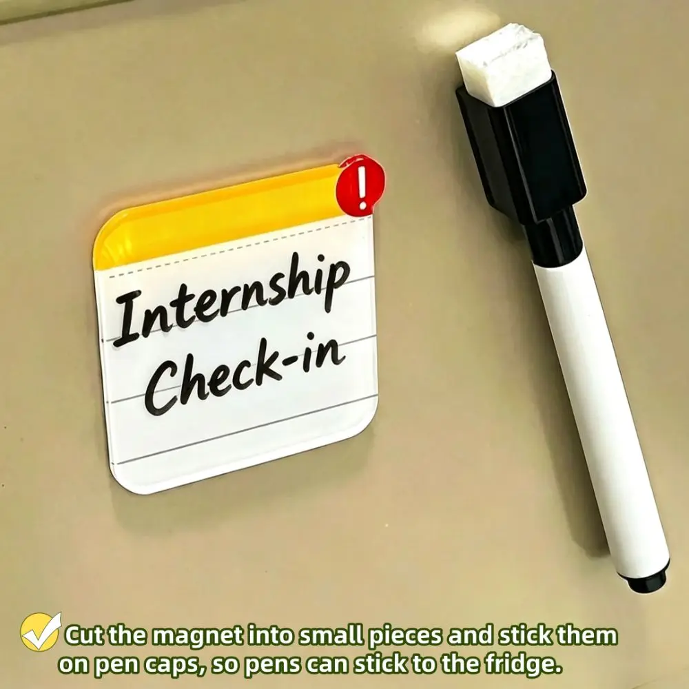 Fridge Memo Magnet Magnetic Memo Board Erasable Reusable Dry Erase Note Board Protective Film Magnetic Backing