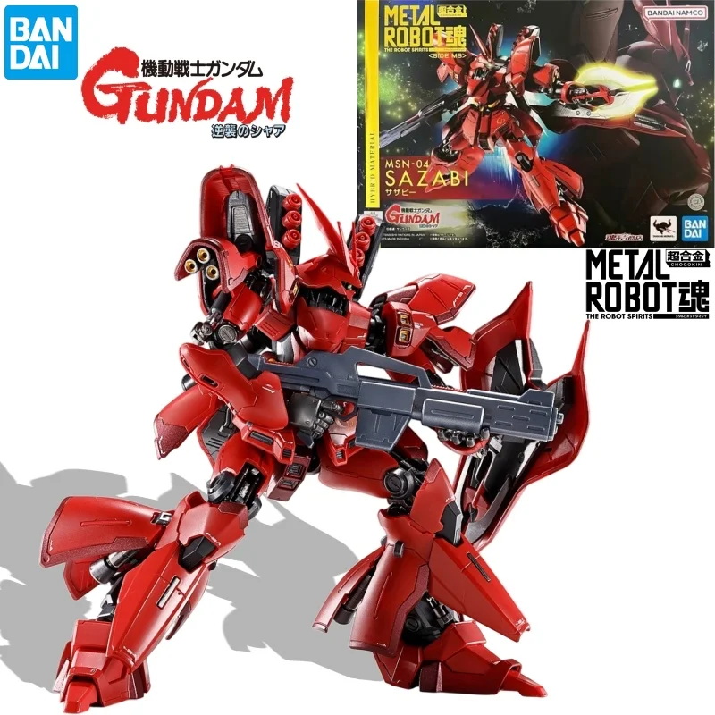 Bandai SIDE MS MSN-04 Sazabi METAL ROBOT SPIRITS Action Figure Gundam Char's Counterattack Anime Original Collectible Model
