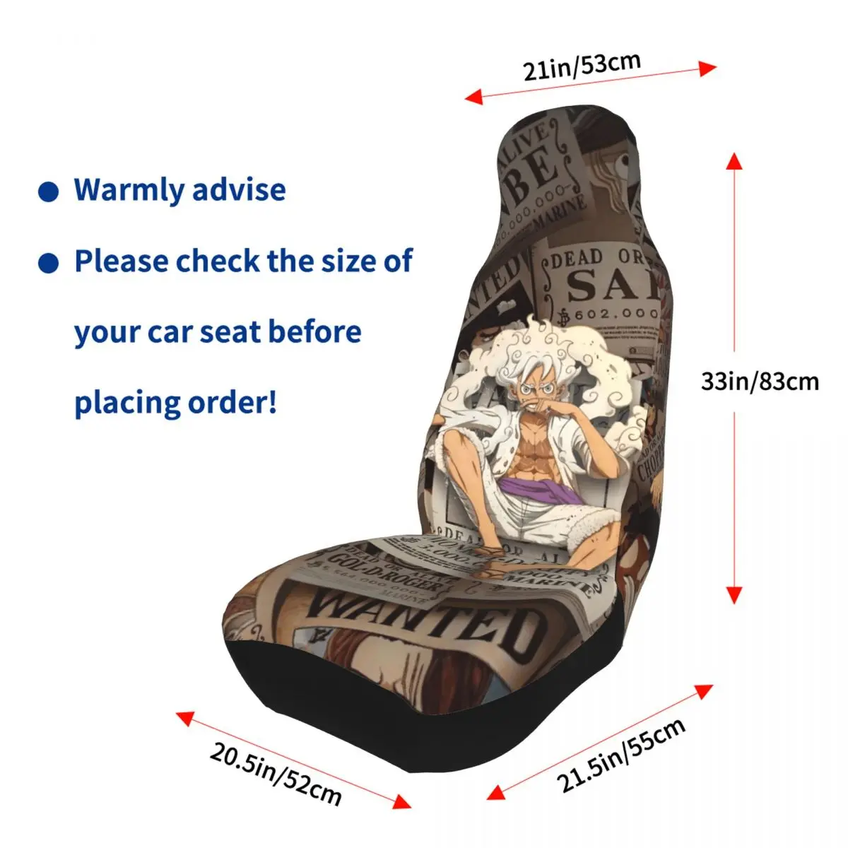 Luffys O-one-pieces Car Accessories Front Seat Covers for Vehicles Universal Fit Seat Covers for Car Suv Van - view 4