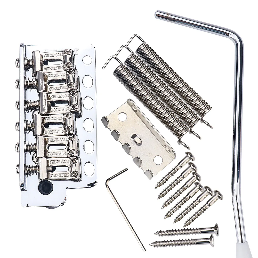 

Wilkinson WV6 Tremolo Bridge For Electric Guitar Parts Chrome