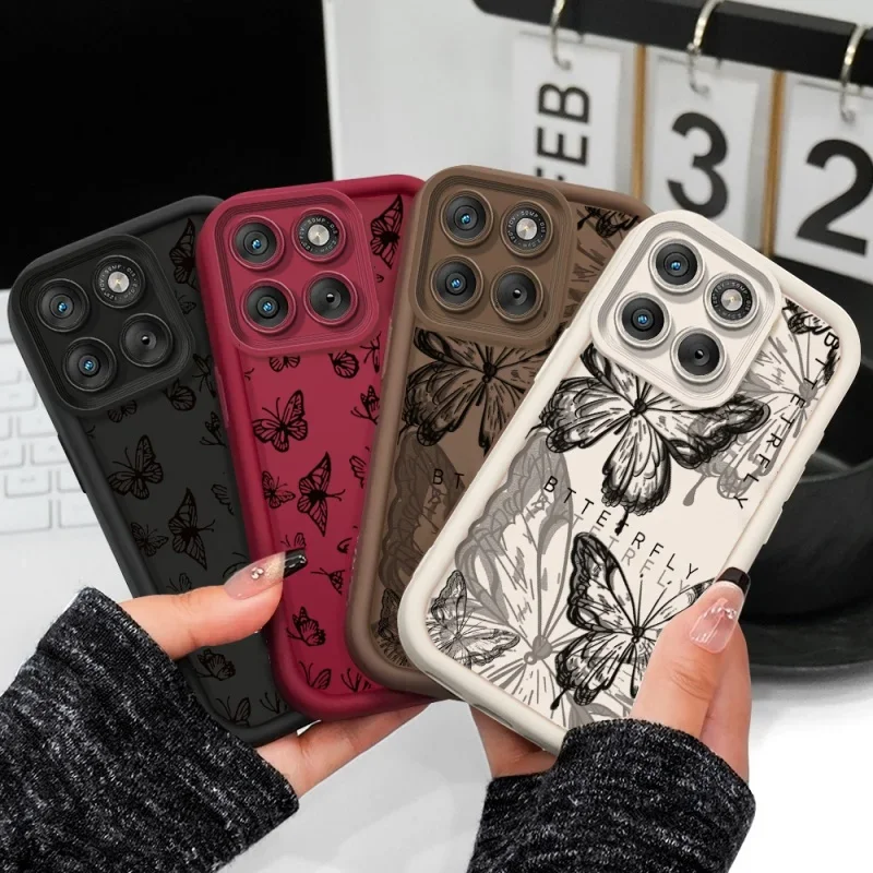 Elegant Flower Butterfly Phone Case For OPPO A5 A6 Pro A5X A6X A6C A38 A18 A60 A57 A17 A58 A78 A98 Find X5 X8 X9 Pro Cover