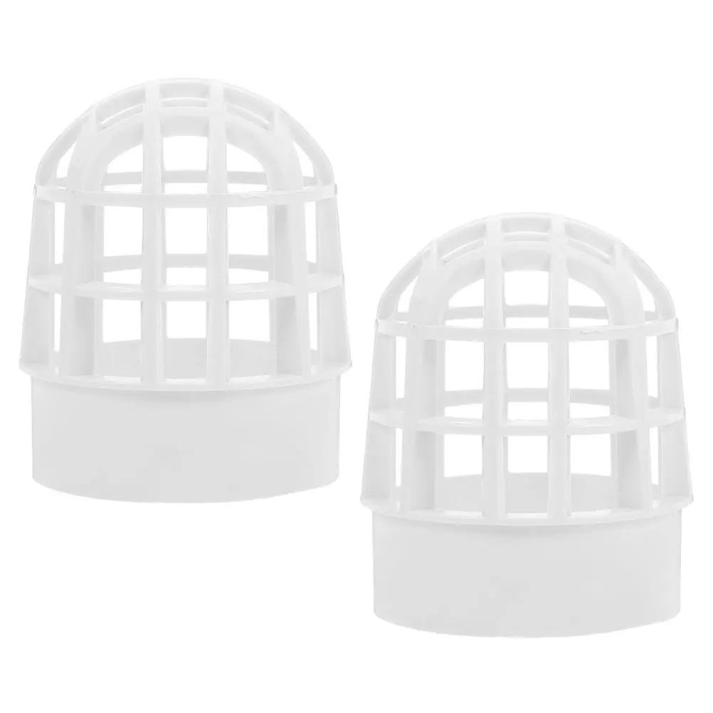 

2PCS PVC Rooftop Gutter Strainer Clog Prevention Durable Universal Fit Easy Installation Balcony Downspout Protector Mesh Guard