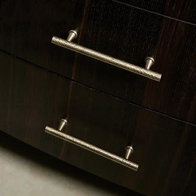 Retro Hammer Forged Closet Pull Handles Solid Brass Cabinet Door Handles Drawer Knob For Home Furniture Cupboard Wardrobe Pulls