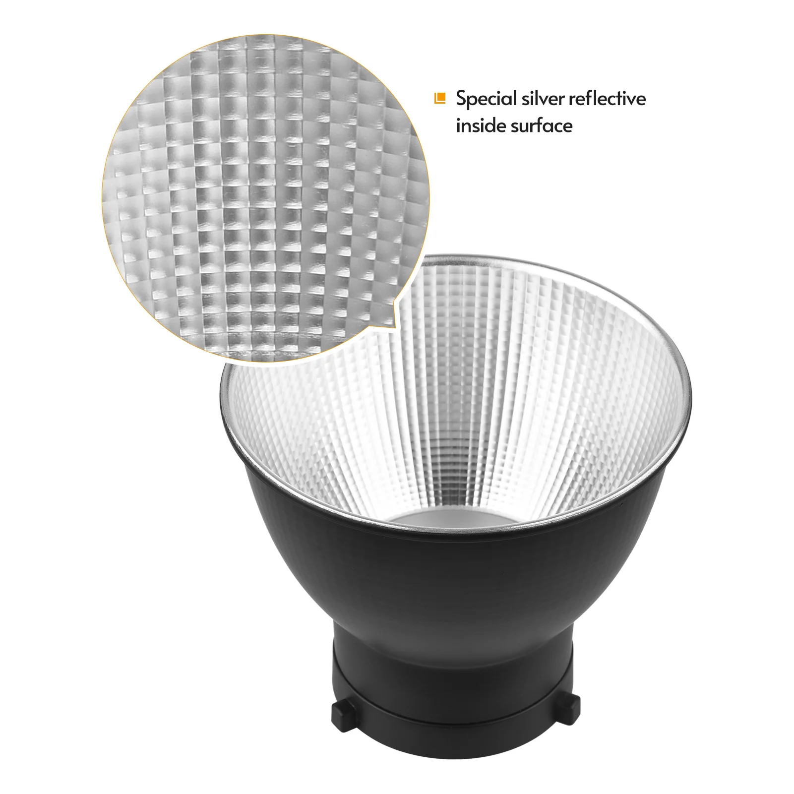 7 Inch Standard Reflector Diffuser Lamp Shade Dish with for Bowens Mount Studio Strobe Flash Light Reflector Aluminum Alloy