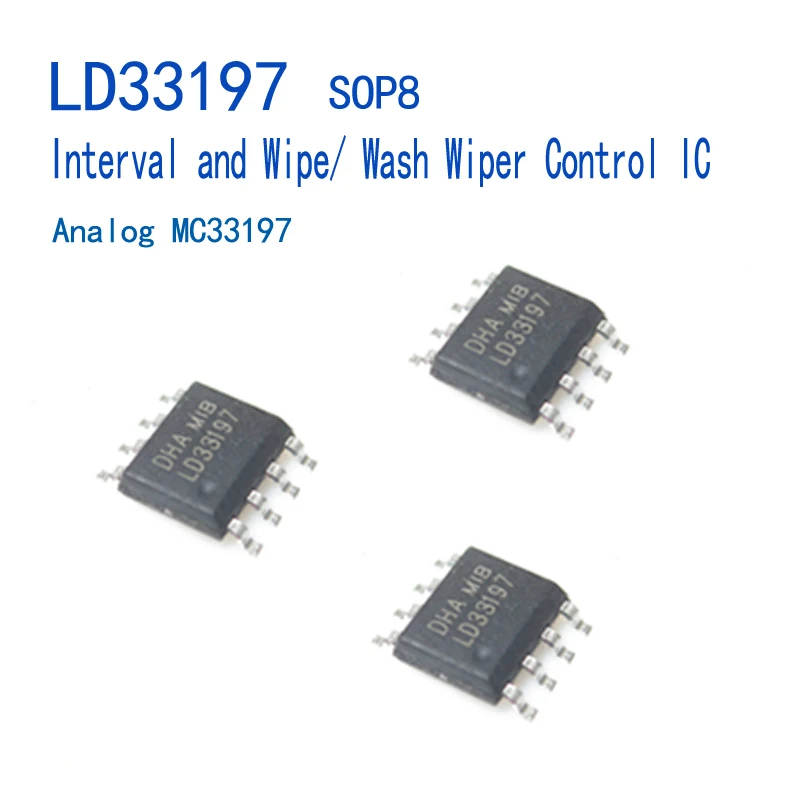 LD33197 MC33197 Automotive Car Interval and Wipe/ Wash Wiper Relay Control ASIC SOP8