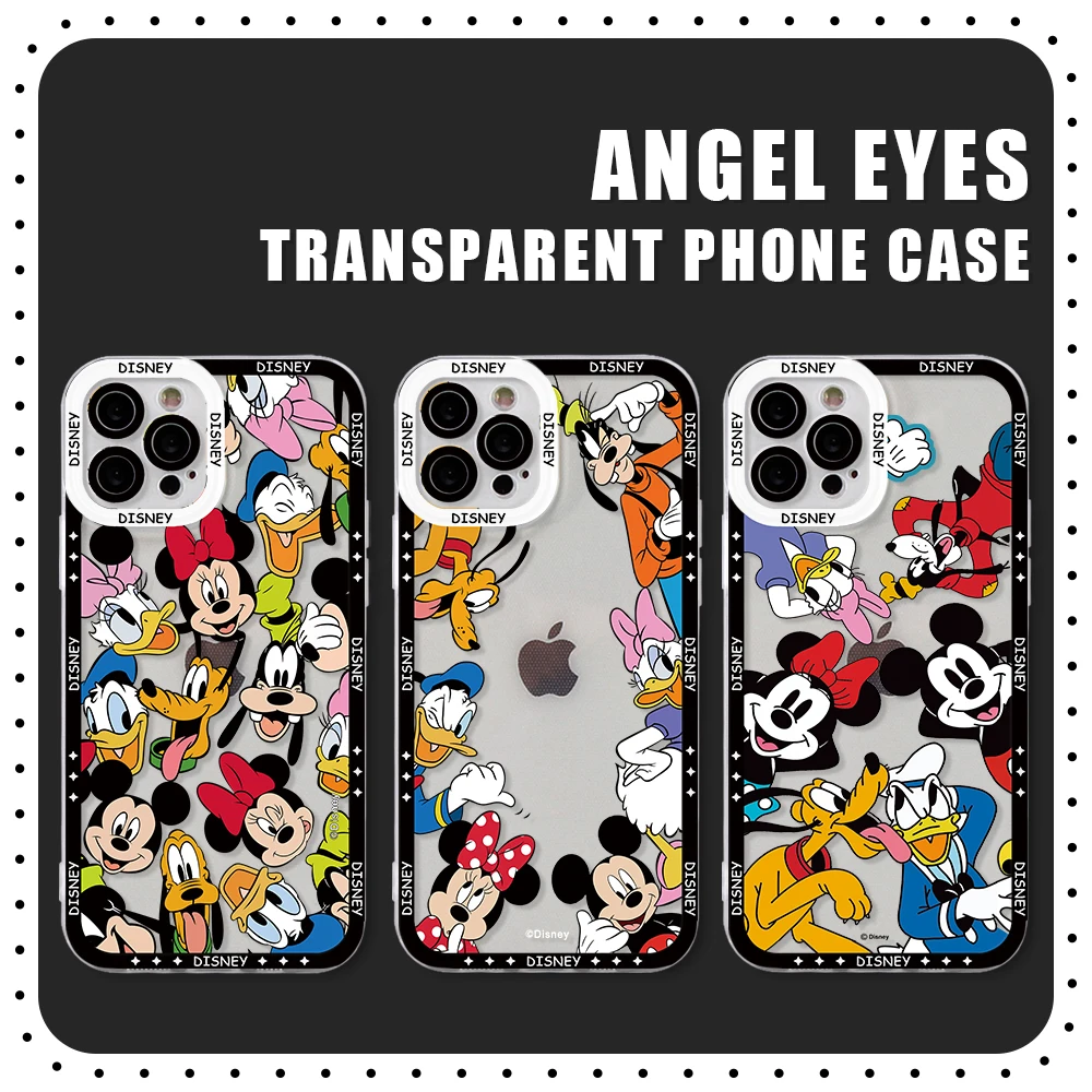 Pluto Goof Mickey Donald Phone Case for Xiaomi Redmi 13C 12C 10C 9C A3 Note 13 12 11 10 9 Pro Plus 4G 5G Transparent Soft Cover