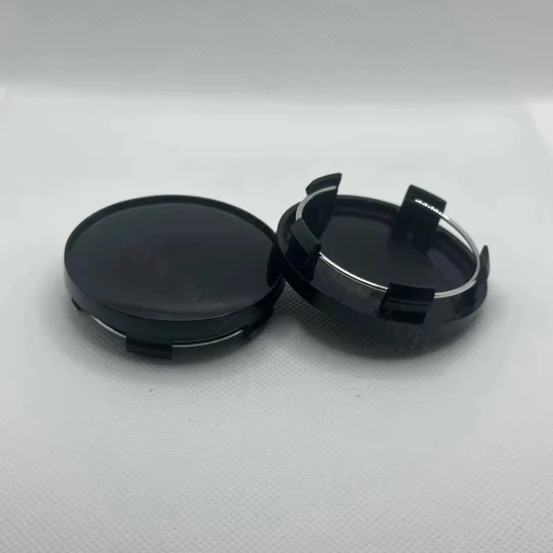 4Pcs/Set 58mm Car Wheel Center Caps Car Rim Hubcap Cover Black Silver ABS Hubcap Dust-proof Covers Car Modification Accessories