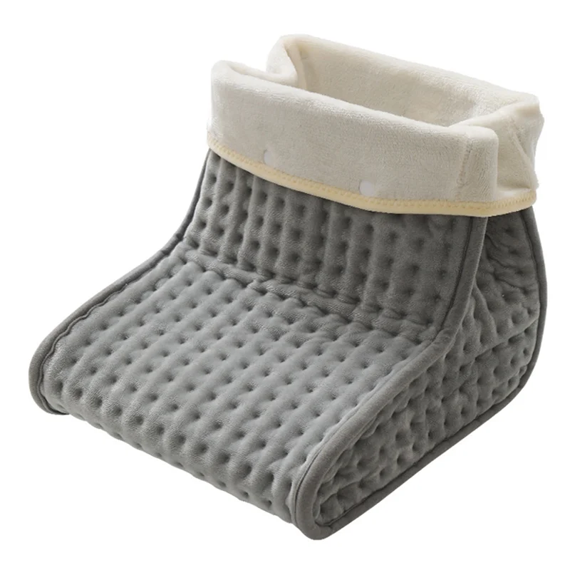 

-A02R Грелка для ног, грелка, электрическая грелка, нагревательный артефакт, офисная грелка для ног, серая + белая, моющаяся для дома, спальни (вилка Великобритании)