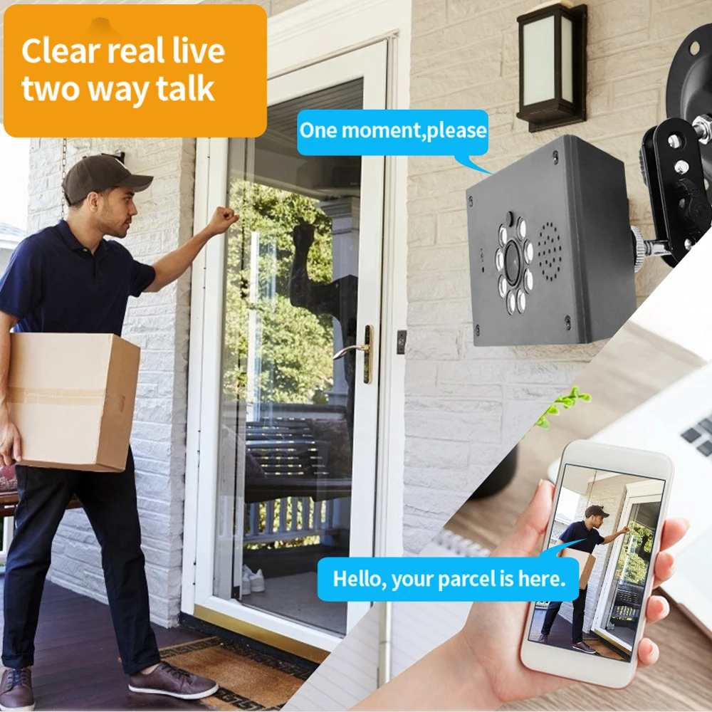 Ycc365plus Wifi Camera Triangle Support Wall Corner Glass Amount Color Night Vision Motion Detection Easy Set Up Bird House  Use