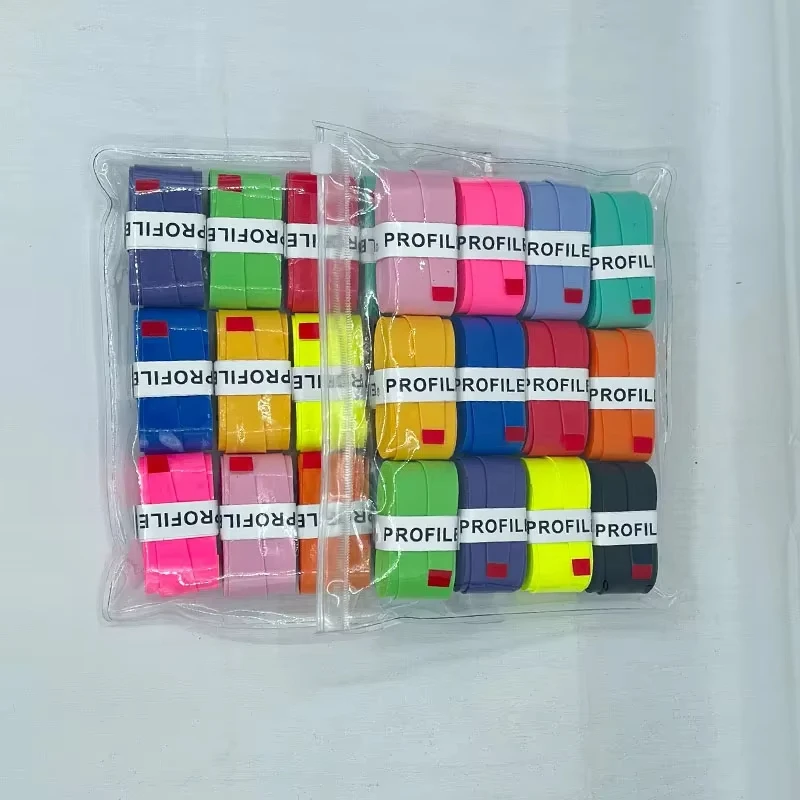 12 pçs w aderência overgrips de tênis sweatband absorção aperto raquete de tênis mão cola pu anti-deslizamento alça de raquete absorvente de suor