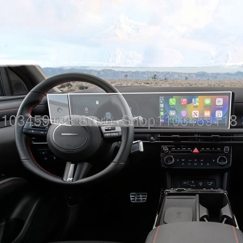 

Защитная пленка из ТПУ для Hyundai Tucson 2024 2025 12,3 дюйма, автомобильный надувной радиоприемник, GPS-навигация, дисплей, защита от царапин