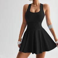 Womens Anti-Slip Sexy Back Tennis Skirt Built-in Shorts with Pockets Lined Yoga SportsWear Gym Workout Fashion Dress 2