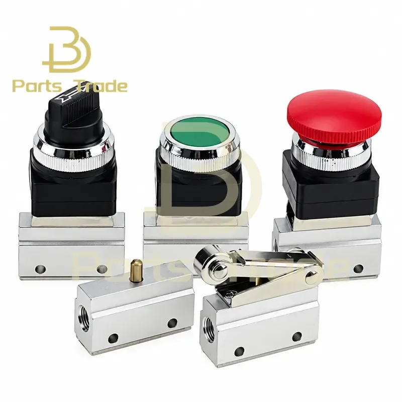for MOV-01 MOV-02 MOV-03 MOV-03A Pneumatic Mechanical Valve 2 Way 2 Position 1/8 Inch Thread Push Button Switch Air Control