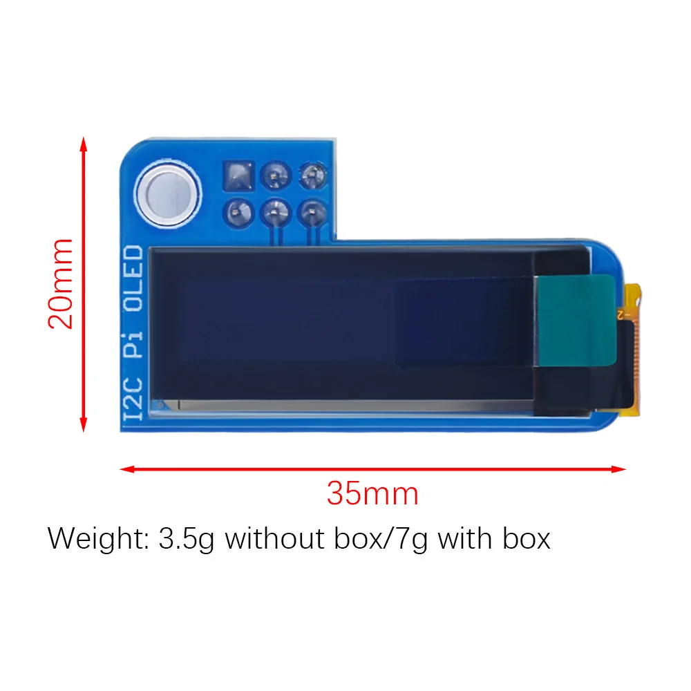 0.91inch OLED 128x32 I2C IIC SSD1306 Blue OLED Display Module for RPI Raspberry Pi 1, B+, Pi 2, Pi 3 and Pi Zero