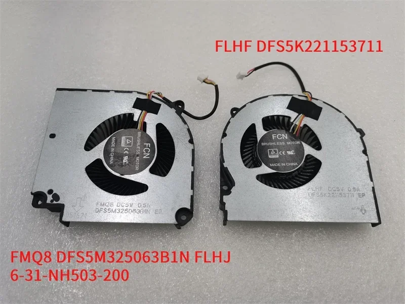 CPU GPU Fan For  Gigabyte Gaming G5 KC 6-31-nh55n-101 CLEVO nh50ed nh50rd nh57ed nh57rd 6-31-NH503-102