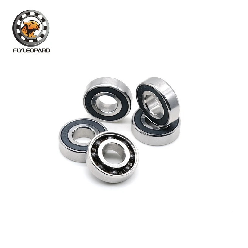 6001-2RS الفولاذ تحمل 12*28*8mm 1 قطعة ABEC-7 6001 RS دراجة محور الجبهة المحاور الخلفية عجلة كرات السيراميك محامل