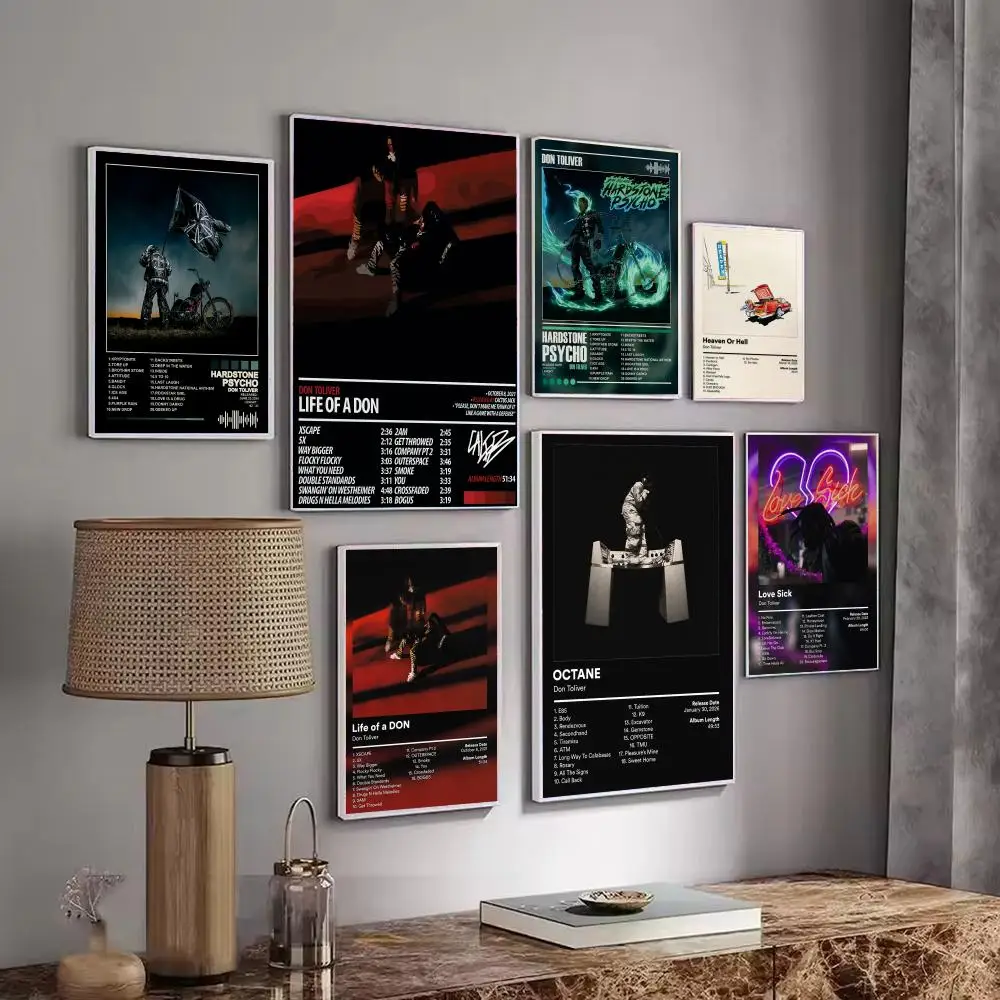 Rap Music Album D-Don t-Toliver Poster Decorative Stickers Wall Art Mural Photo Design for Home Living Room Hallway Decor Gift