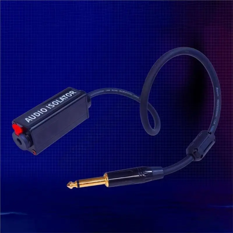 B03B- 6.35Mm 1/4Inch Aux Cable Ground Loop Noise Filter Isolator For Home Stereo Car